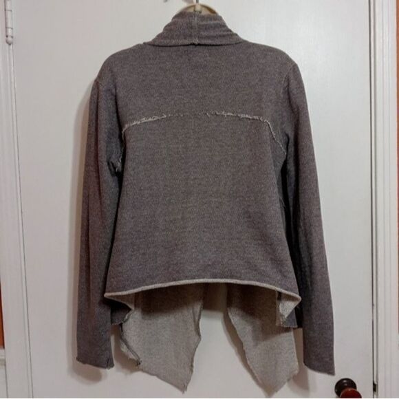 Quiksilver Diagonal Knit Draped Cardigan Gray Small - Picture 7 of 12